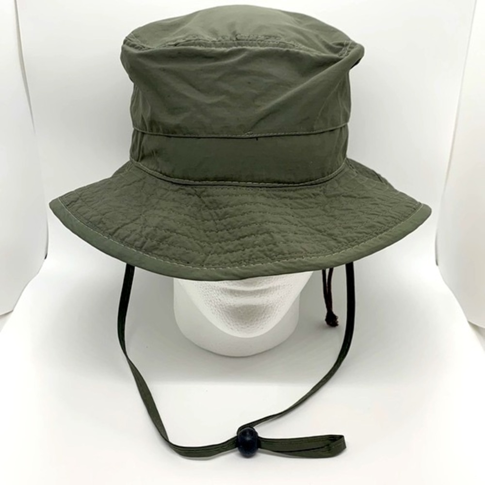 Stetson Boonie Hat Green Medium Vented Adjustable Toggle Neck Flap Outdoor Hike